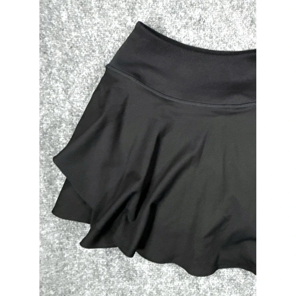 Rhoback Womens Size Medium Black Tiered Ruffle Active Golf Tennis Skort - Picture 13 of 14